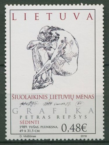 Litauen 2016 Zeitgenössische Kunst Graphik 1225 postfrisch