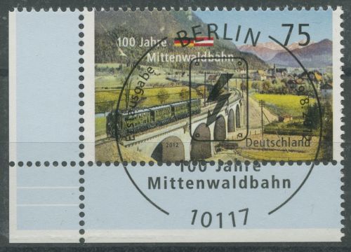Bund 2012 Mittenwaldbahn Viadukt 2951 Ecke 3 mit ESST Berlin (E6201)