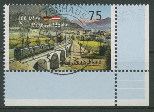 Bund 2012 Mittenwaldbahn Viadukt 2951 Ecke 4 mit TOP-Stempel (E6203)