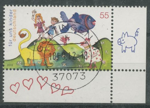 Bund 2012 Für uns Kinder Tiere 2952 Ecke 4 mit TOP-Stempel (E6208)