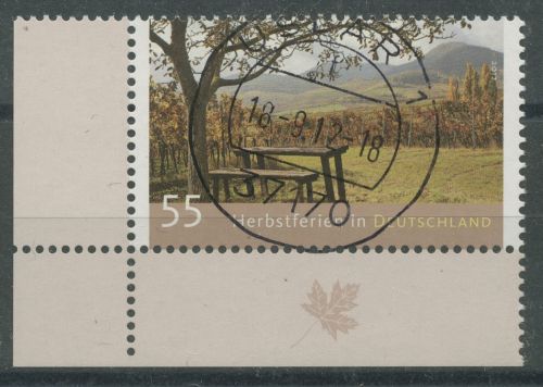 Bund 2012 Herbstferien 2953 Ecke 3 mit TOP-Stempel (E6214)