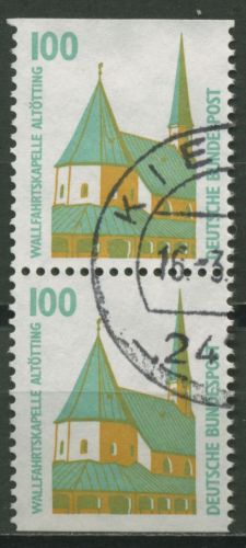 Bund 1989 Zusammendrucke SWK Sehenswürdigkeiten 1406 u C/D Paar gestempelt