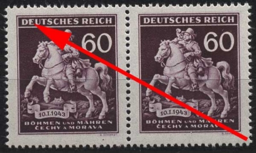 Böhmen & Mähren 113 postfrisch mit Plattenfehler XXXII