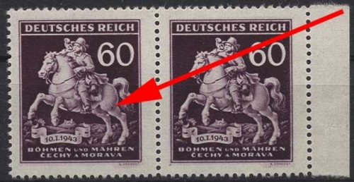 Böhmen & Mähren 113 postfrisch mit Plattenfehler IV