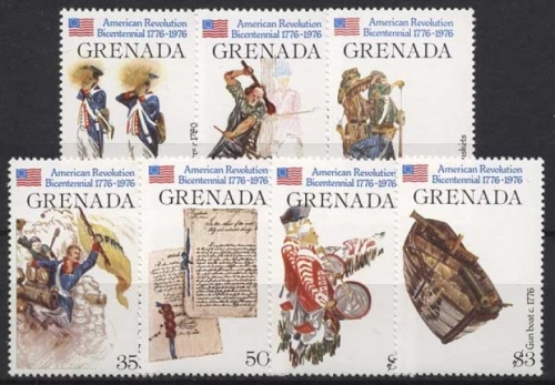 Grenada 1976 200 Jahre Unabhängikeit Amerikas Soldaten 749/755 postfrisch