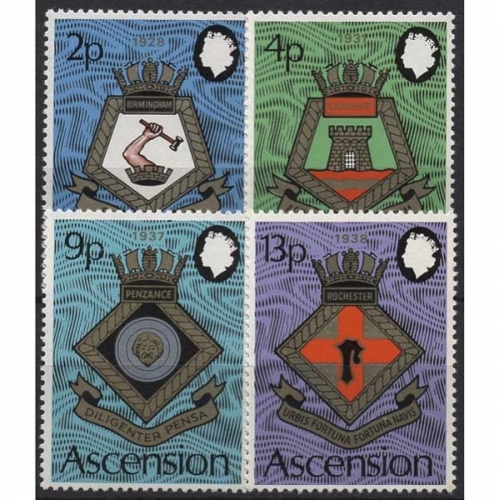 Ascension 1973 Schiffswappen der Royal Navy 166/169 postfrisch