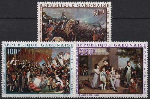 Gabun 1969 200. Geburtstag Napoleons I. Gemälde 330/32 postfrisch