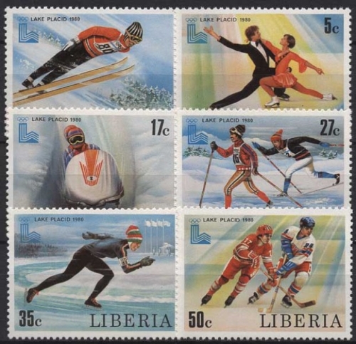 Liberia 1980 Olympische Winterspiele Lake Placid 1168/73 A postfrisch