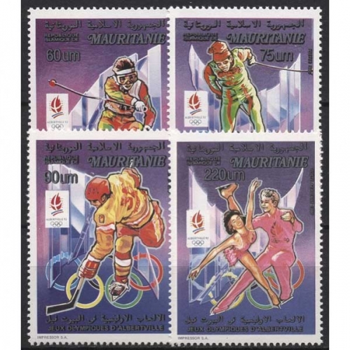 Mauretanien 1990 Olympiade Albertville 982/985 II postfrisch