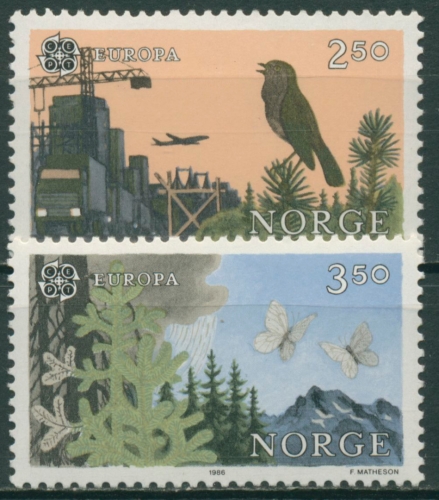 Norwegen 1986 Europa CEPT Natur- und Umweltschutz 946/47 postfrisch