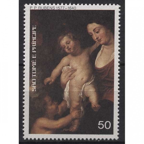 Sao Tomé und Príncipe 1977 Weihnachten, Rubens: Maria und Kind 488 A postfrisch