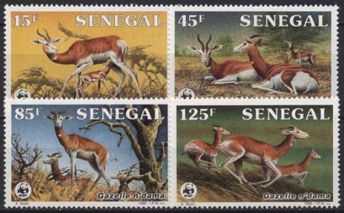 Senegal 1986 WWF Naturschutz Damagazelle 875/78 postfrisch
