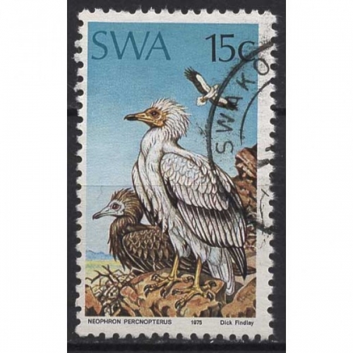 Südwestafrika 1975 Geschützte Greifvögel, Schmutzgeier 405 gestempelt