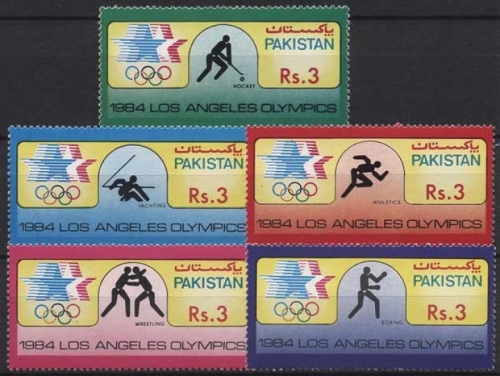 Pakistan 1984 Olympische Sommerspiele Los Angeles 628/32 postfrisch