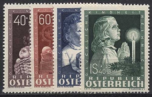 Österreich 1949 Kinderfürsorge: Kinder und Feiertage 929/32 postfrisch
