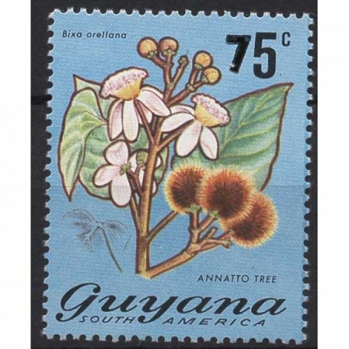 Guyana 1981 Freimarken Blumen MiNr.398 mit Aufdruck 628 postfrisch