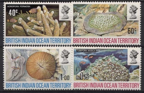 Britisches Territorium im Indischen Ozean 1972 Korallen 44/47 postfrisch