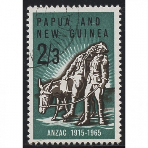 Papua Neuguinea 77 gestempelt Statue Denkmal John Simpson