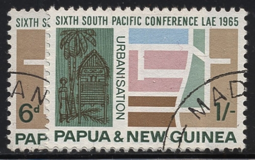 Papua Neuguinea 78/79 gestempelt Pfahlhaus, Verstädterung