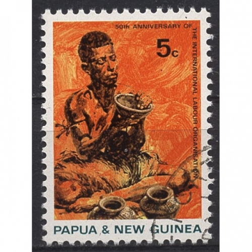 Papua Neuguinea 165 gestempelt Töpfer, Arbeitsorganisation