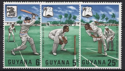 Guyana 1968 Besuch des Marylebone Kricket Klubs 298/300 postfrisch