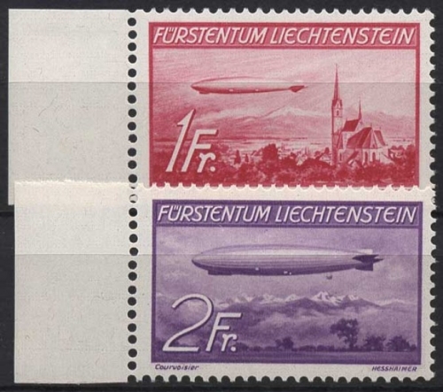 Liechtenstein 1936 Luftschiffe Zeppelin 149/50 postfrisch