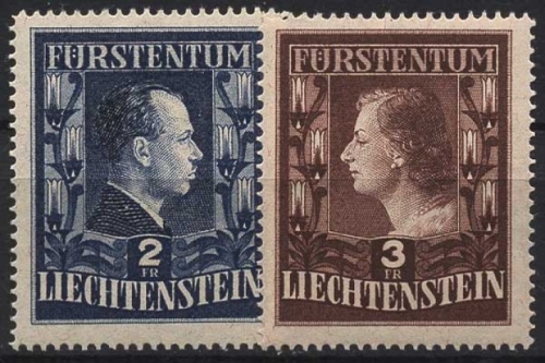 Liechtenstein 1951 Fürstenpaar 304/05 B postfrisch