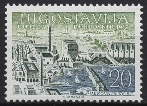 Jugoslawien 1959 Briefmarkenaussellung JUFIZ IV. Dubrovnik 881 postfrisch