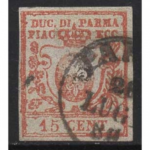 Italien Parma 1859 Neue Wappenzeichnung 9 gestempelt