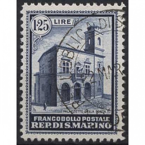 San Marino 1932 Einweihung des neuen Postgebäudes 177 gestempelt