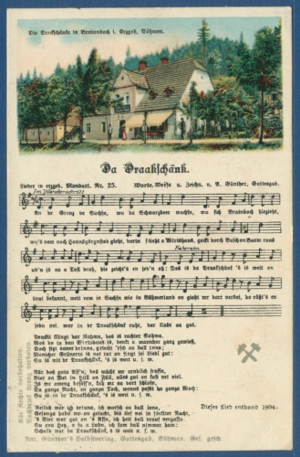 Breitenbach Erzgebirge Da Draakschänk, gelaufen 1926 (AK2703)