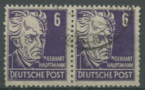 SBZ Allg. Ausgabe 1948 Persönlichkeiten waag. Paar 213 b gestempelt geprüft