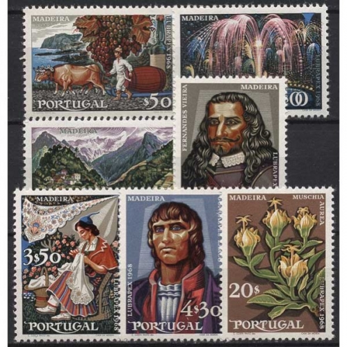 Portugal 1968 Briefmarkenausstellung LUBRAPEX 1060/66 postfrisch