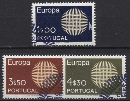 Portugal 1970 Europa CEPT Geflecht 1092/94 gestempelt