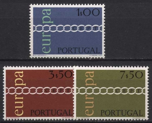 Portugal 1971 Europa CEPT Kette 1127/29 postfrisch