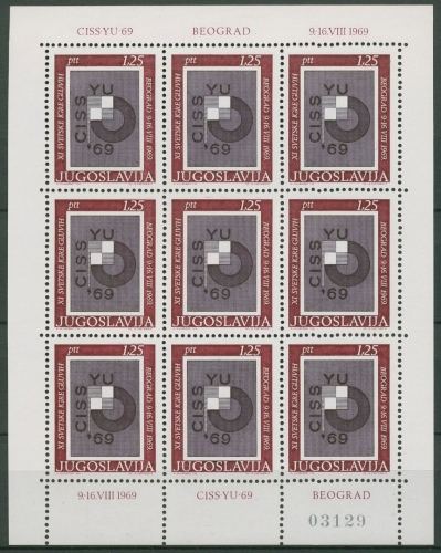 Jugoslawien 1969 Gehörlosen-Olympiade Kleinbogen 1342 K postfrisch (C93500)