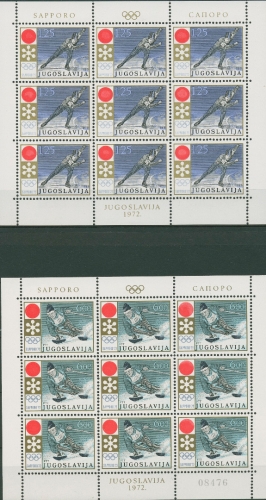 Jugoslawien 1972 Olympia Winterspiele Sapporo Kleinbg.1447/48 K postfr. (C93526)