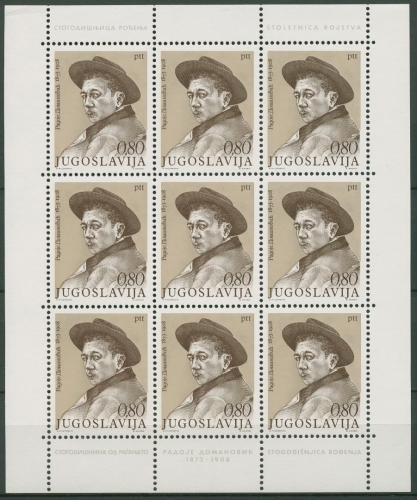 Jugoslawien 1973 Radoje Domanovic Kleinbogen 1497 K postfrisch (C93539)