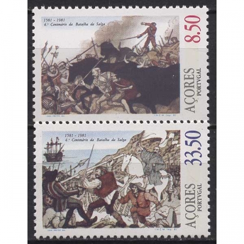 Portugal - Azoren 1981 400. Jahrestag der Schlacht von Salga 343/44 postfrisch