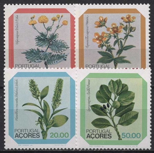 Portugal - Azoren 1981 Blumen 345/48 postfrisch