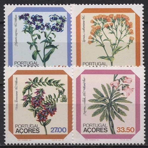 Portugal - Azoren 1982 Blumen 349/52 postfrisch