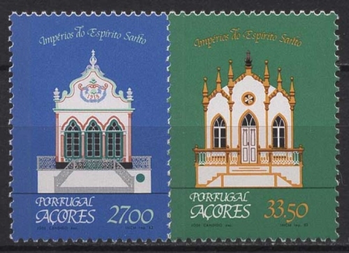 Portugal - Azoren 1982 Regionale Architektur Kapellen 354/55 postfrisch