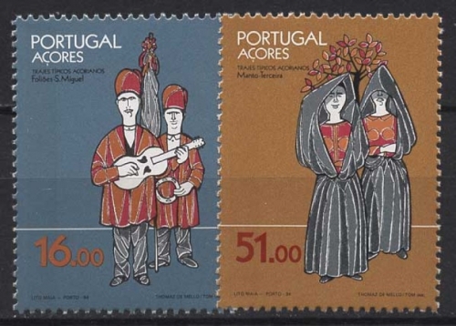 Portugal - Azoren 1984 Kostüme 362/63 postfrisch