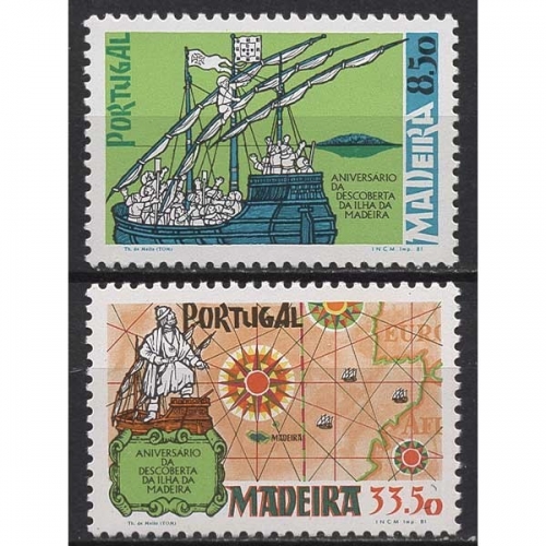 Portugal - Madeira 1981 Entdeckung der Insel Madeira 71/72 postfrisch