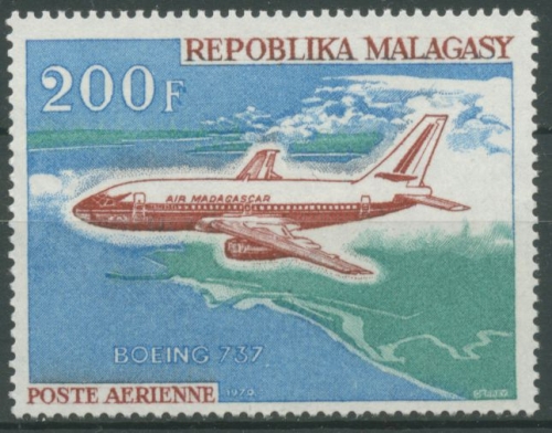 Madagaskar 1970 Boeing 737 Verkehrsflugzeug 624 postfrisch