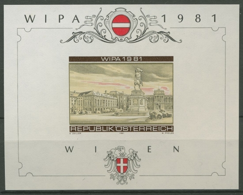 Österreich 1981 WIPA 1981 Block 5 Gedenkblatt postfrisch (C93780)