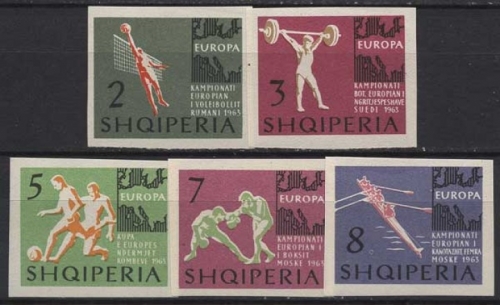 Albanien 1963 Sport Europameisterschaften 768/72 postfrisch geschnitten