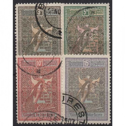 Rumänien 1906 Wohlfahrt Engel 173/76 gestempelt