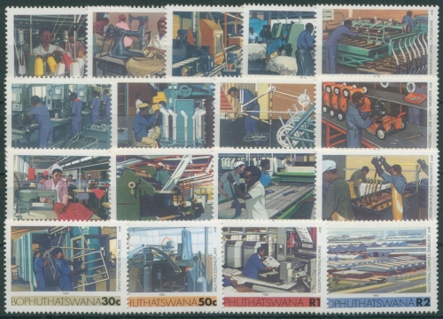 Bophuthatswana 1985 Industrie Spinnerei Molkerei Textil 148/64 postfrisch