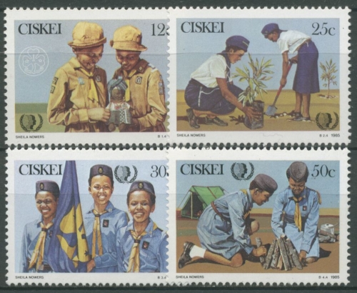Ciskei 1985 Int. Jahr der Jugend Pfadfinderinnen 75/78 postfrisch